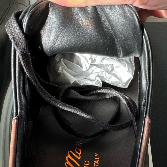 Good Man Brand Black Leather Sneakers Mens size 10 - Picture 6 of 9